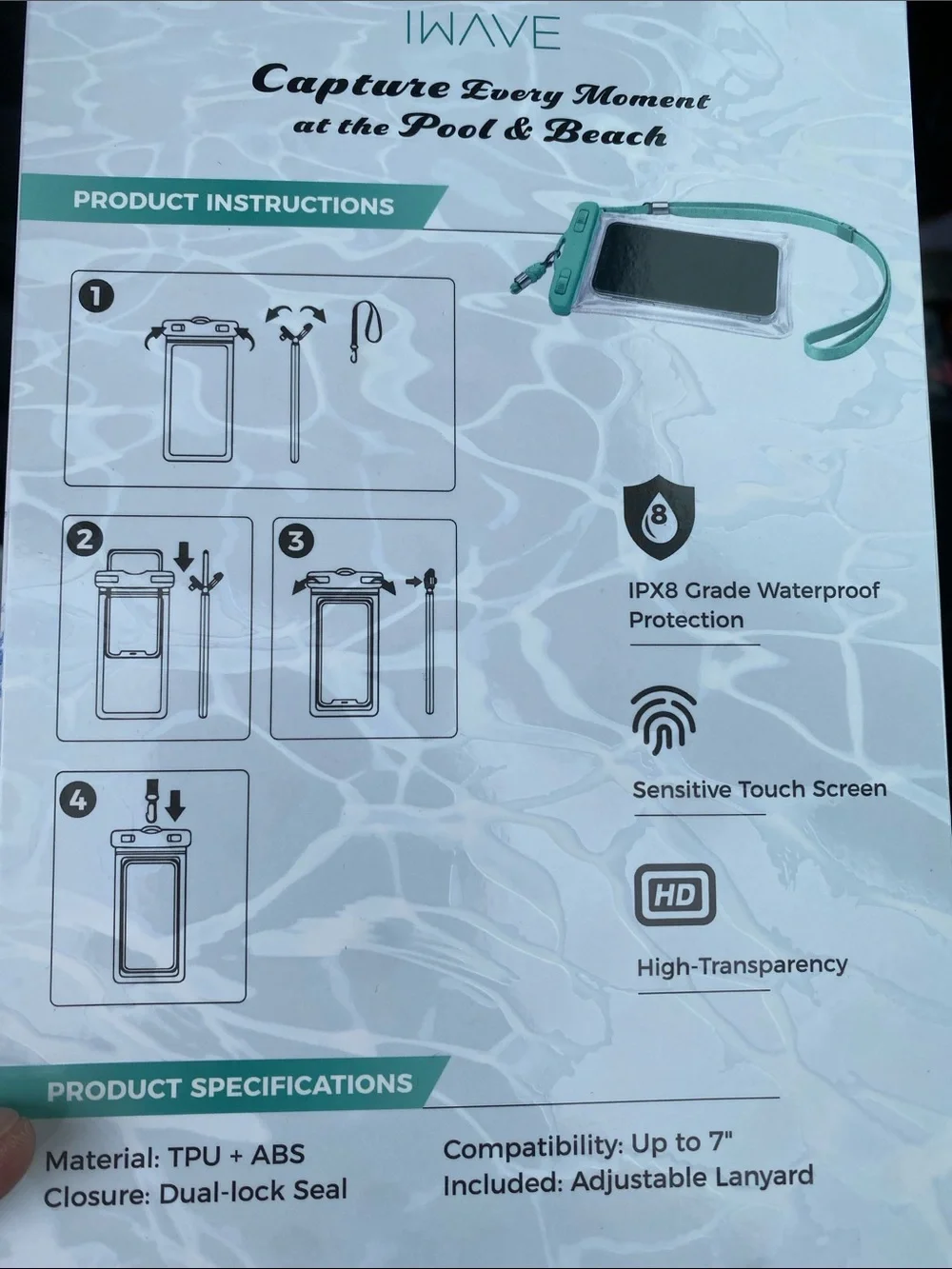 AquaVault Waterproof Phone Pouch - Teal